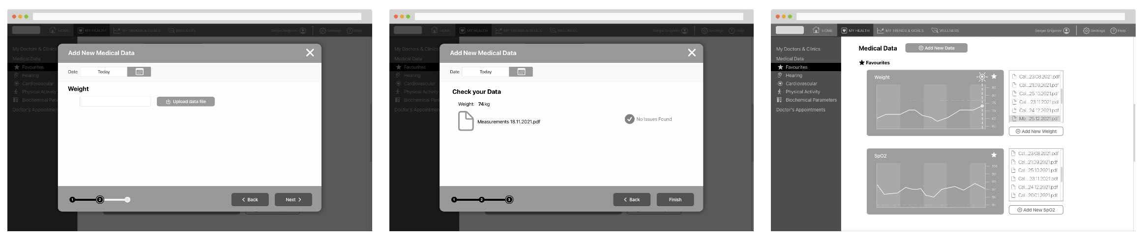 Store user&lsquo;s health and Medical Information | Desktop II